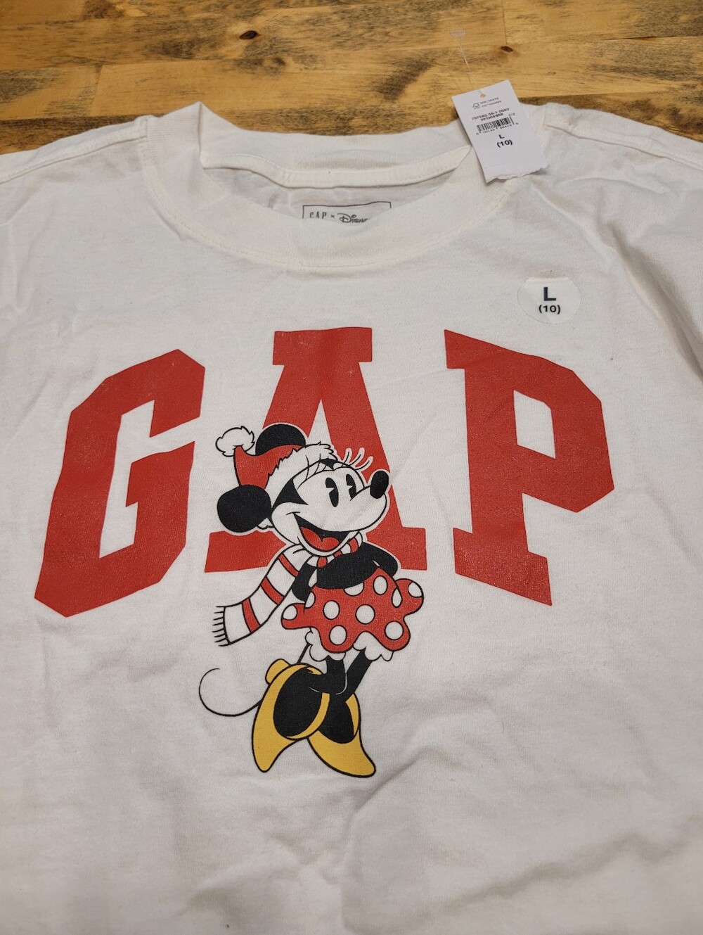 GAP White Kids Tee with Minnie Mouse Red Logo